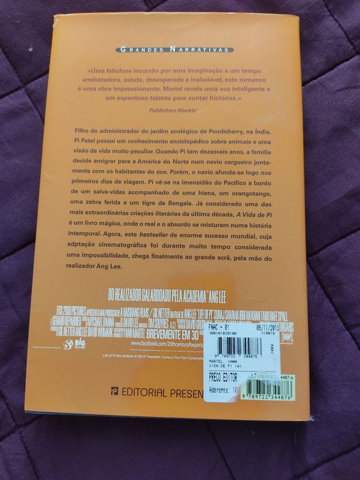 Livro A Vida de Pi