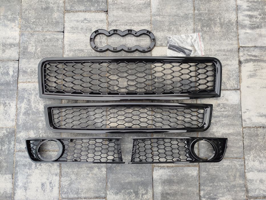 Zestaw kratek plaster miodu Audi A4 B6 nie S-Line komplet połysk mat