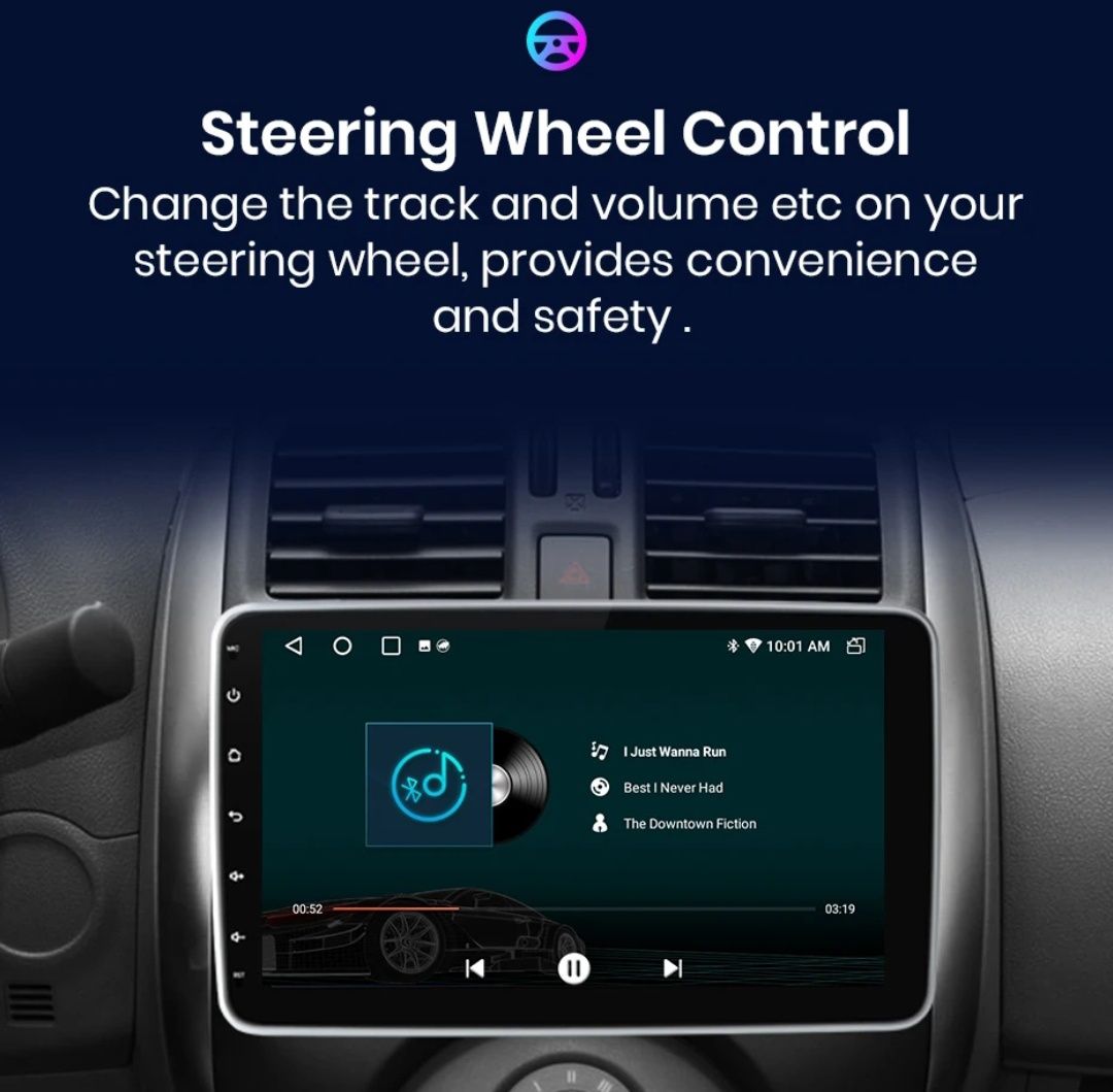 Rádio Android 1din 10" Rotativo 2/32GB com carplay GPS WiFi NOVO