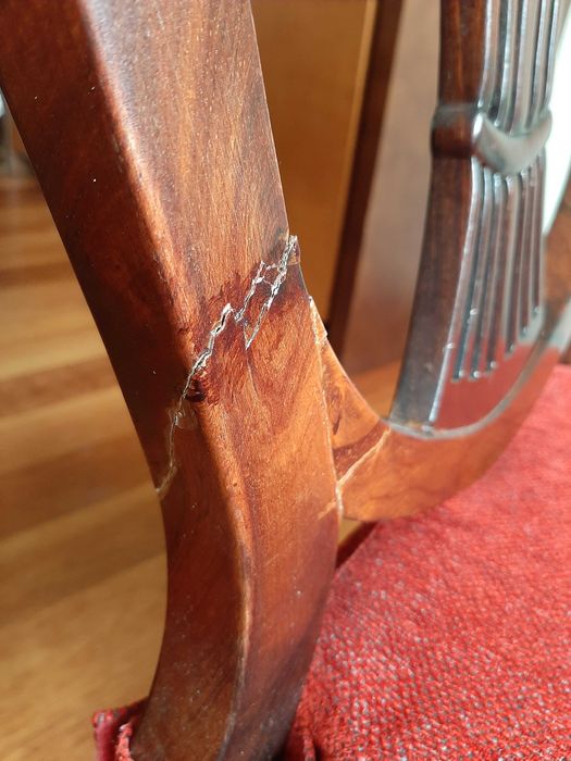 Cadeiras estilo inglês em pau santo