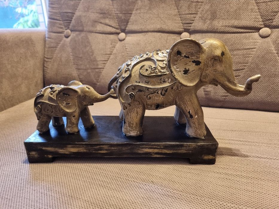 Dekoracja słoń i słoniątko z Indii