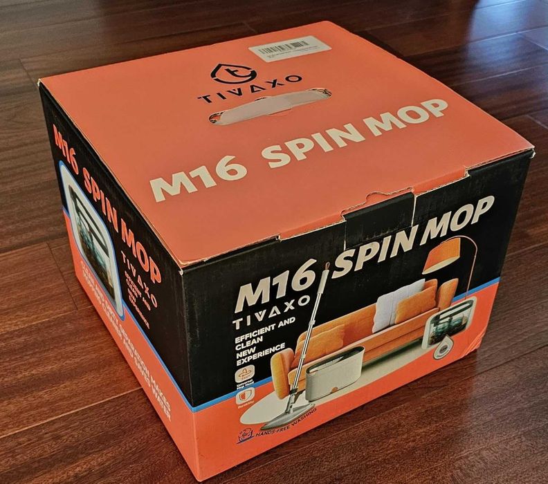 Mop obrotowy TIVAXO M16 z wiadrem i systemem separacji wody