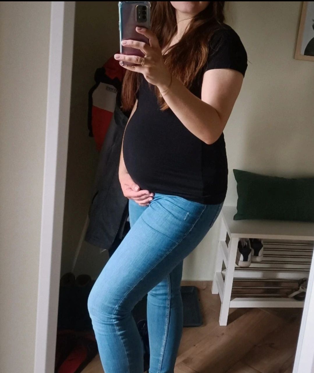 Mama super skinny jeans spodnie ciążowe H&M rozm. L