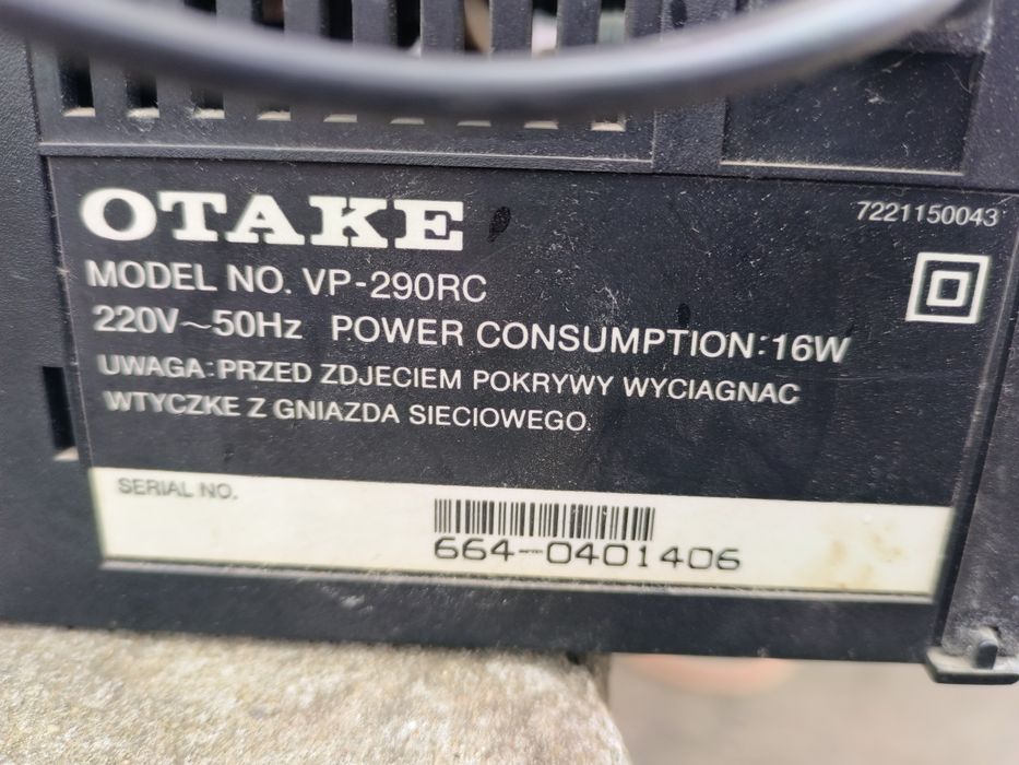 Odtwarzacz kaset VHS Otake