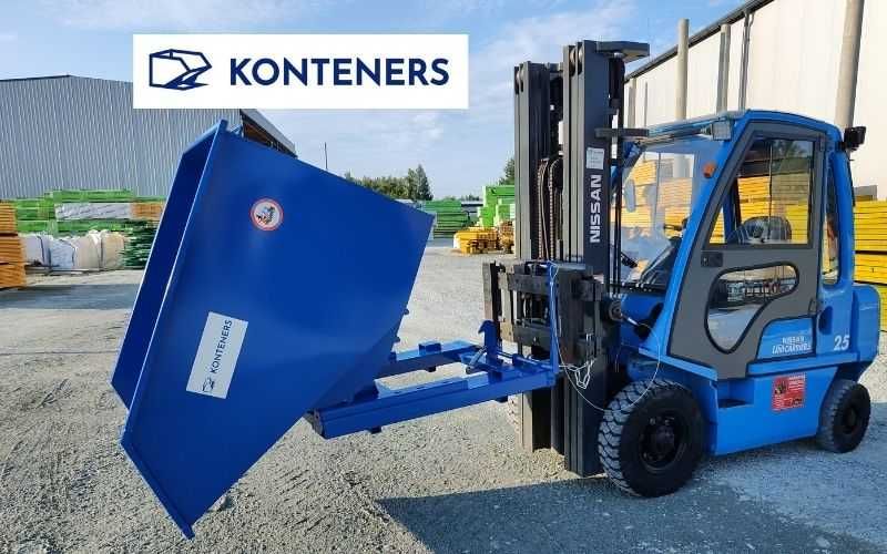 Kontener 1m3 1000 L , Kontener samowyładowczy / Pojemnik metalowy