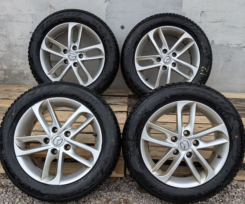 4x Koła Mazda 5x114.3 R16 ET 52.5 otwór 67mm Opony zimowe  205/55 Nowe