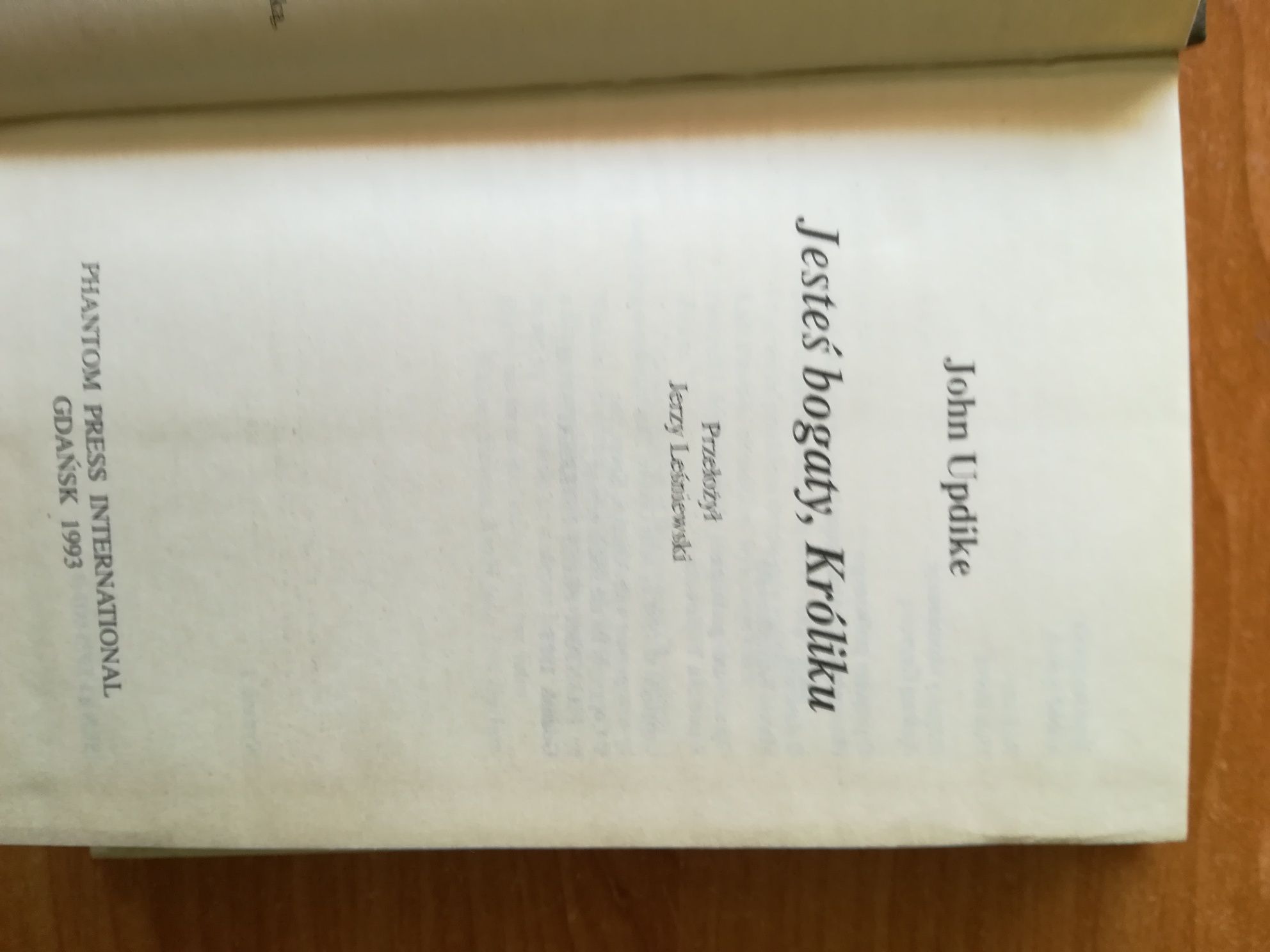 John Updike Przypomnij się króliku, Jesteś bogaty króliku
