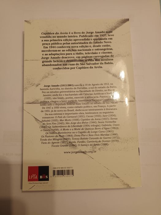 Livro Capitães da Areia