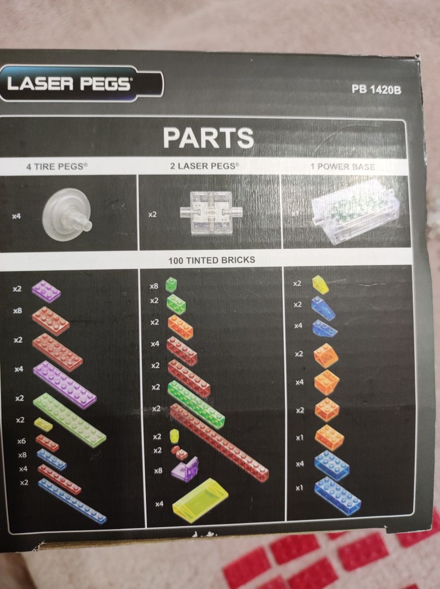 Светящийся конструктор Лего laser pegs, бульдозер