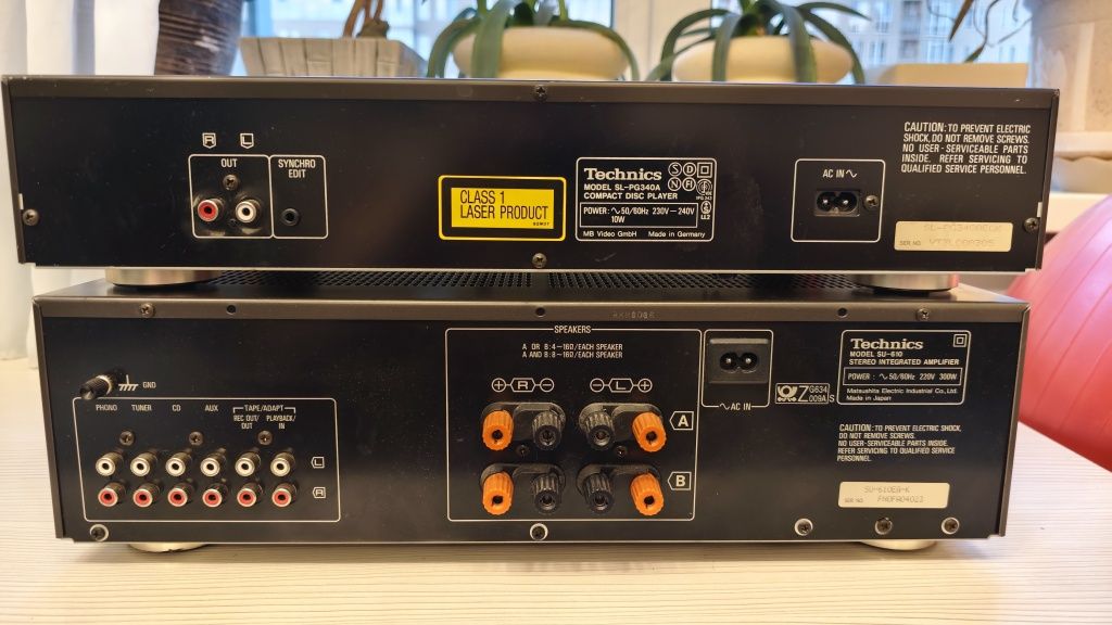 Програвач CD Technics SL-PG340A, інтегр. підсилювач Technics SU-610