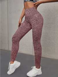 Legginsy Sportowe Z Wysokim Stanem Dusty Pink Shein Xs 34