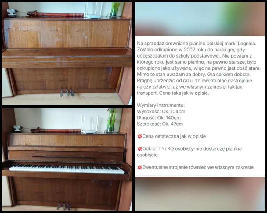 Stare pianino Legnica