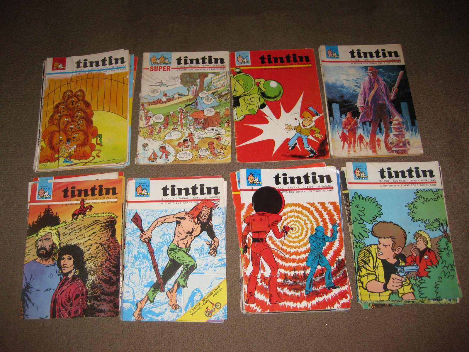 48 Revistas de Banda Desenhada "Tintin"