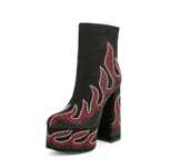 Buty botki na platformie zdobienia r.38
