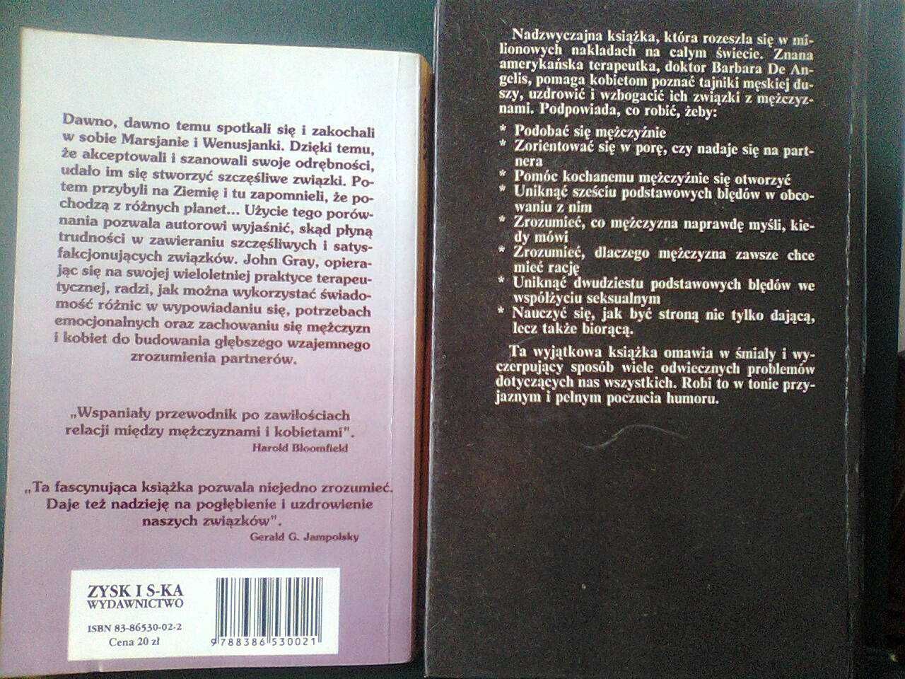 John Gray Mężczyźni są z Marsa, kobiety z Wenus; Barbara de Angelis