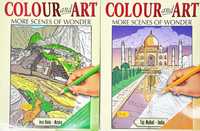 2 książki Colour and Art More Scenes of Wonder