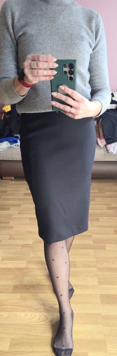 Spódnica czarna 34 XS 36S ołówkowa next jesień zima