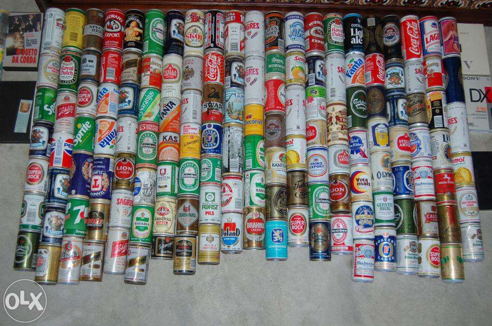 latas bebida antigas de colecção mais de 450