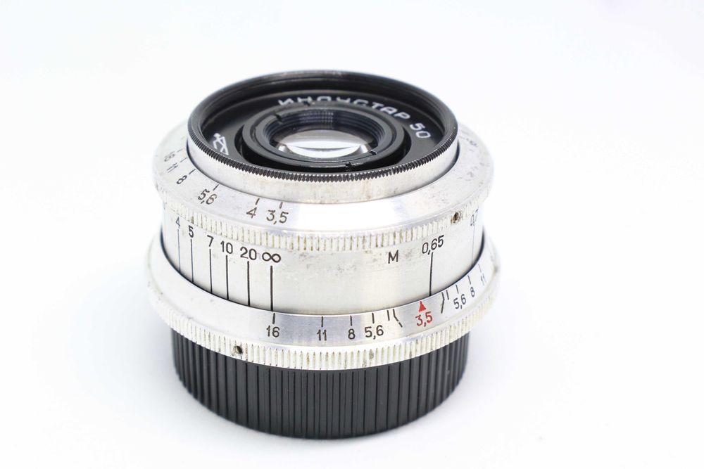 M42 Industar-50 50mm 1:3.5 silver (pancake)