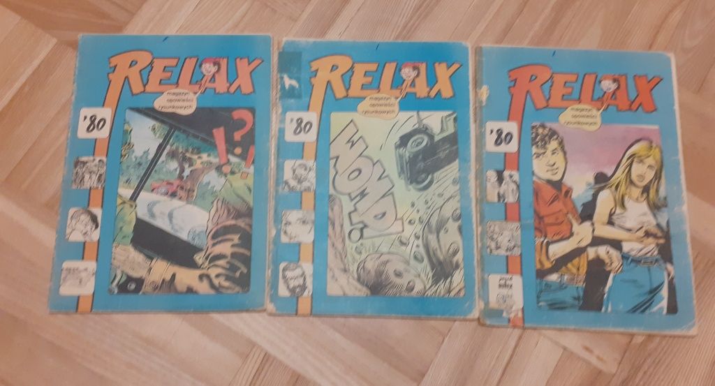 Magazyn Relax 17 zeszytów komiks prl