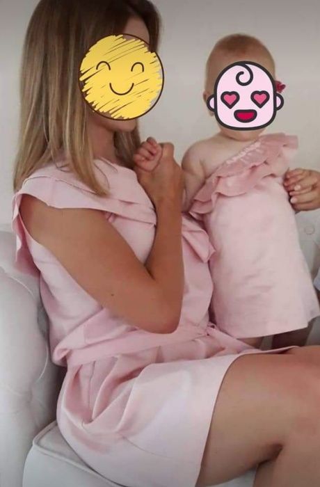 Sukienki mama i córka M i rozmiar 80