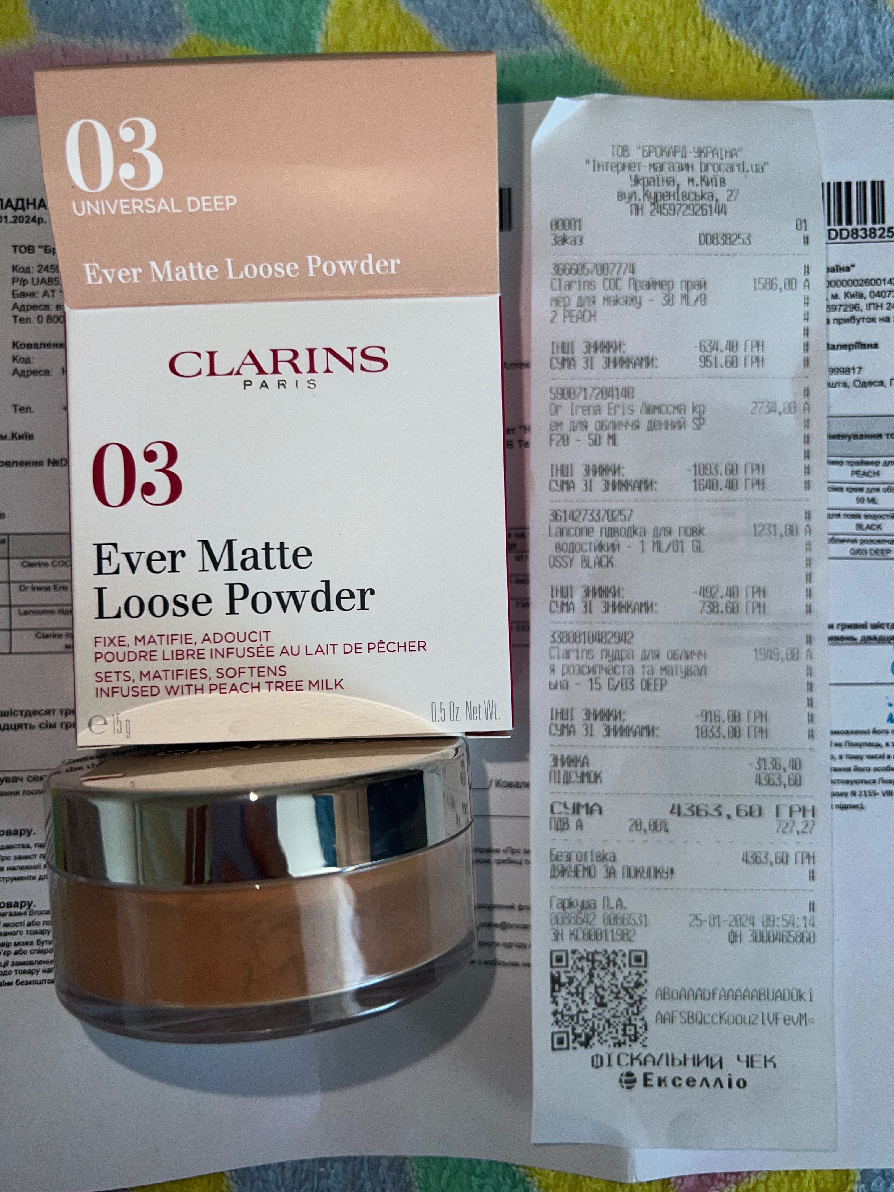 Clarins Ever Matte Loose 03 deep