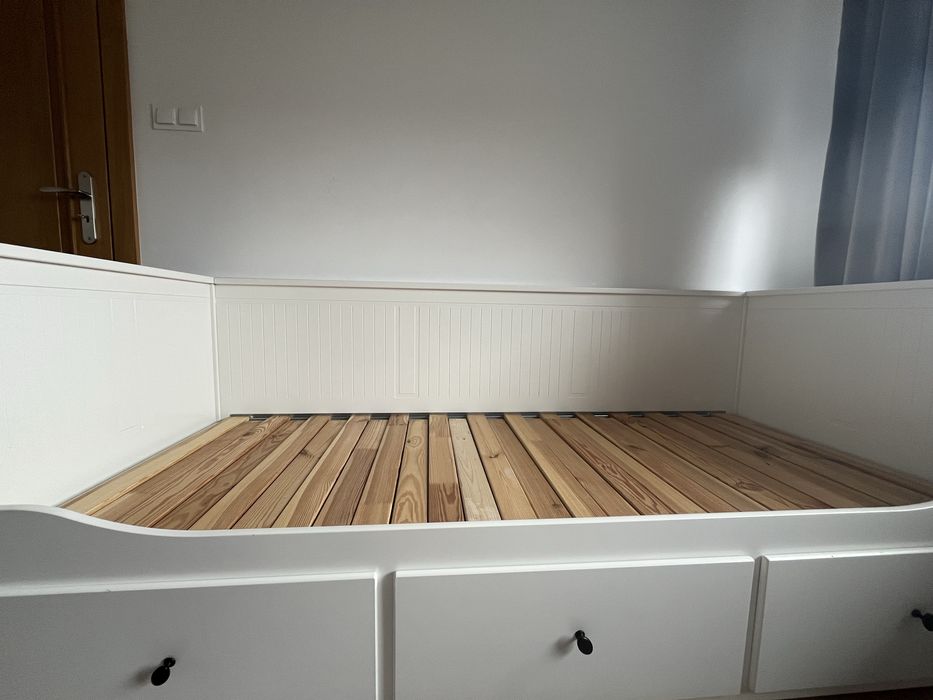 Łózko hemes biale+komoda hemnes