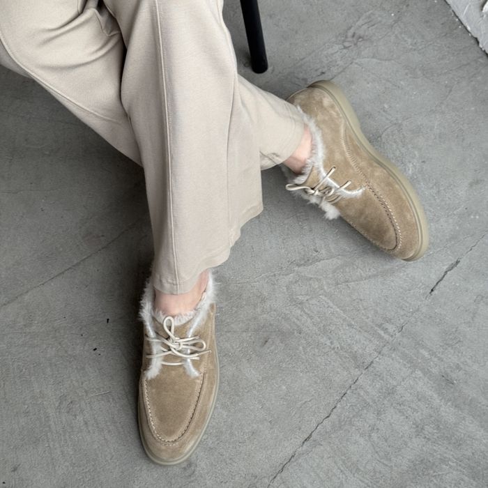 Жіночі лофери на овчині беж 36-23.5 см