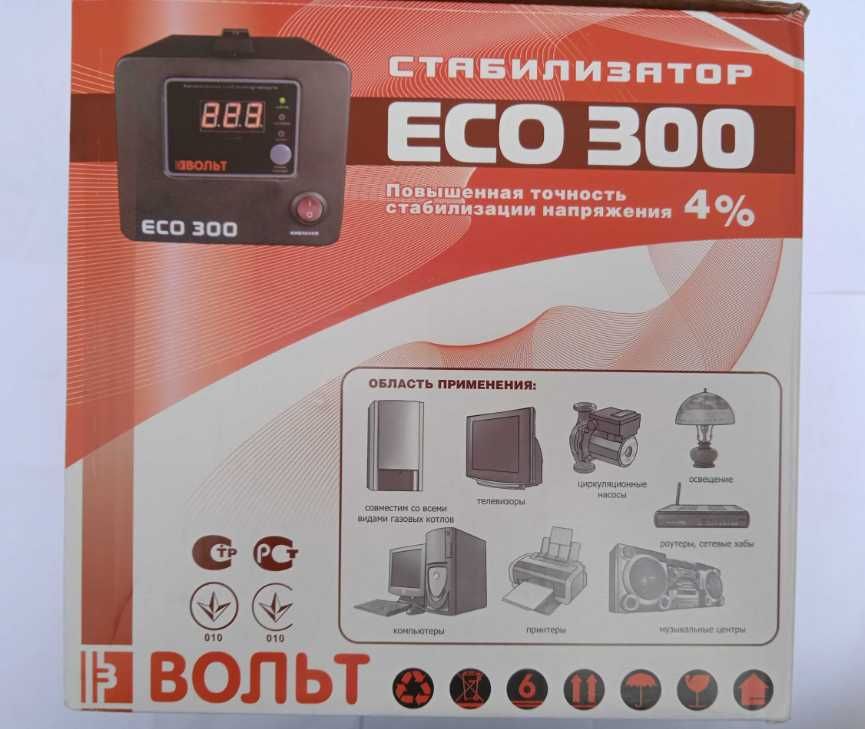 Стабилизатор напряжения для котла ВОЛЬТ ECO 300 - для ТВ тюнера