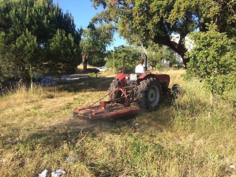 Trabalhos trator limpeza desmataçao de terrenos em Setúbal em Lisboa