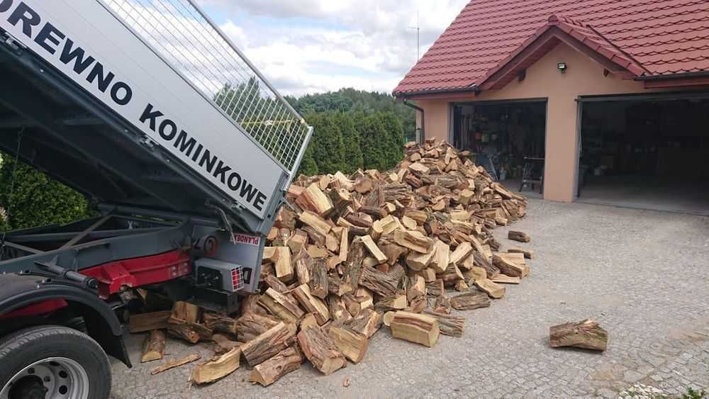 Drewno kominkowe śliwa dąb grab darmowy transport