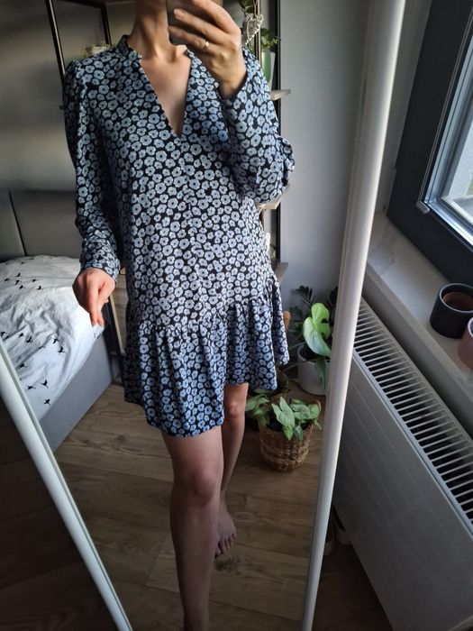 Rozmiar S, Glamorous kwiecista sukienka ze stójką, sukienka w kwiatki
