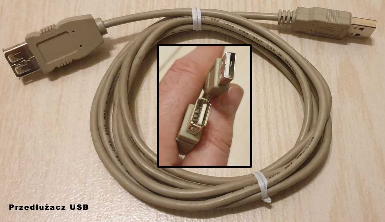 Przewody USB mikro, LAN, SATA, 3xRCA, Jack -  do wyboru