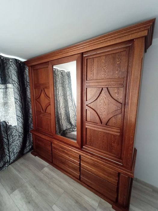 Szafa dębowa, dąb tygrysi. Wykonana na zamówienie