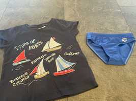 Kąpielówki ARENA 98/104 i t-shirt