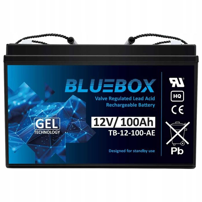 Акумулятор гелевий Bluebox 100Ah 12V. АКБ 100 GEL Для інвертора. Новий