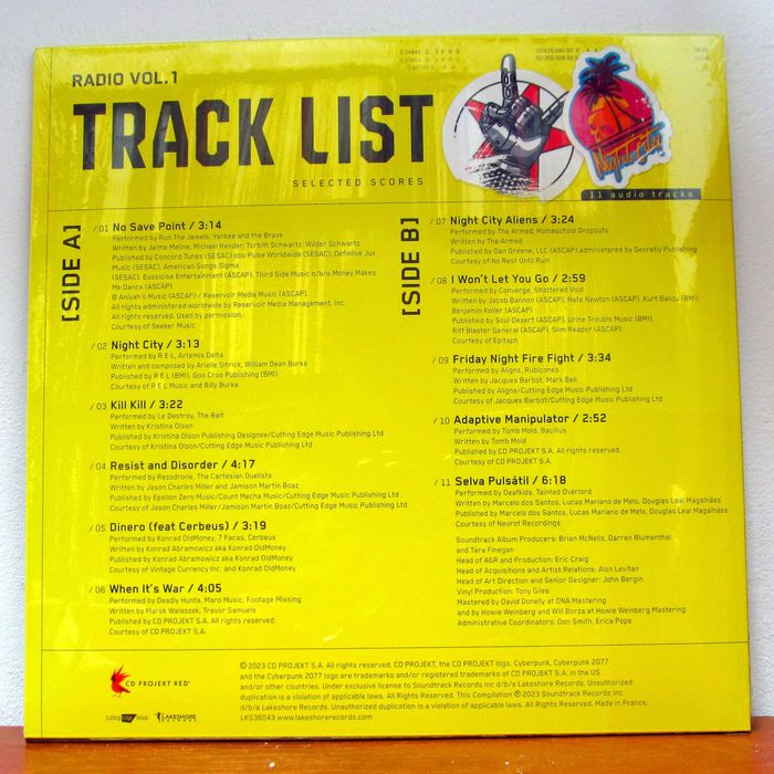 Various – Cyberpunk 2077 Radio OST  (LP, Yellow)