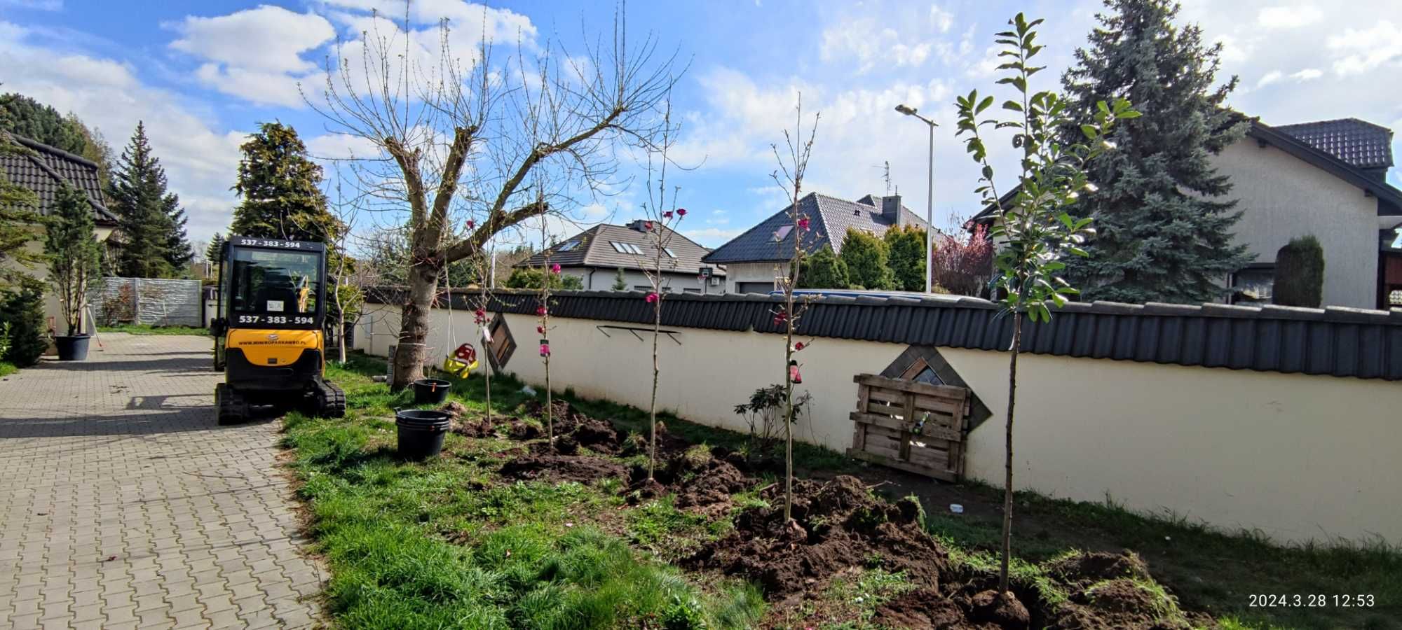 Usługi minikoparką. Prace ziemne odwodnienia drenaże wkopy pod kabel