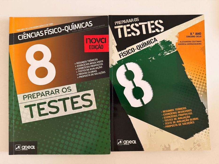 Manuais, Cadernos e livros de Exercícios - 8.º Ano