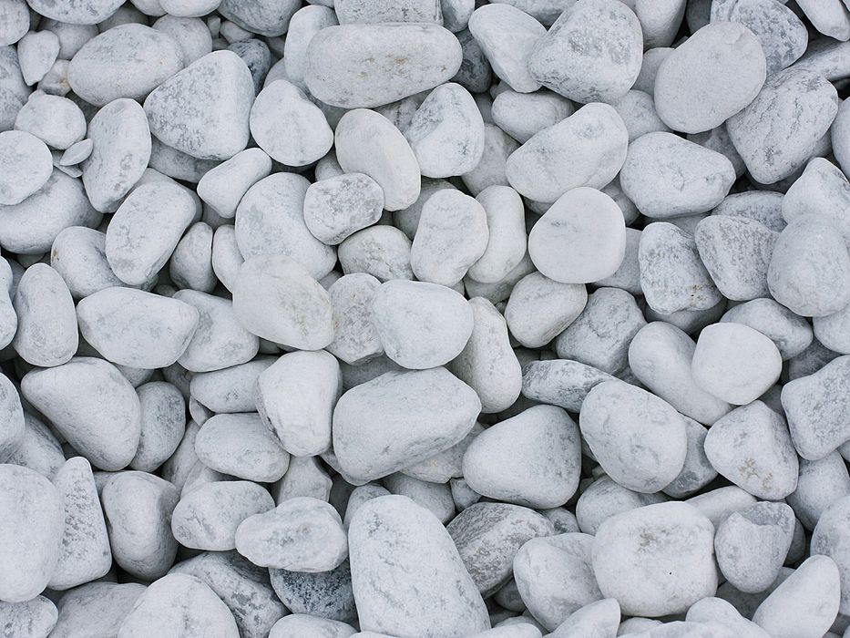 Kamień ozdobny biały, otoczak Bianco Carrara