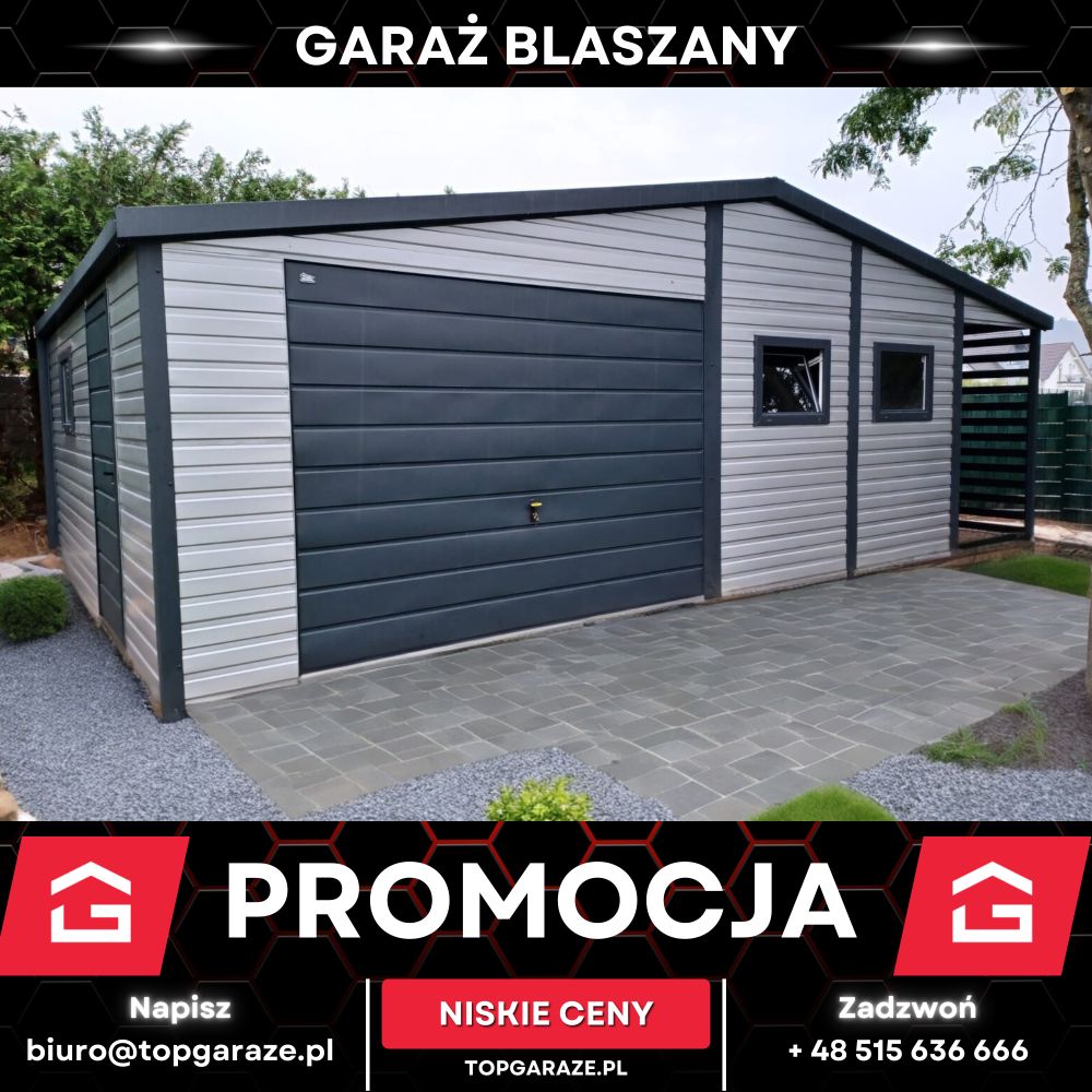 Garaż blaszany schowek domek narzędziowy 7x5m garaz na wymiar