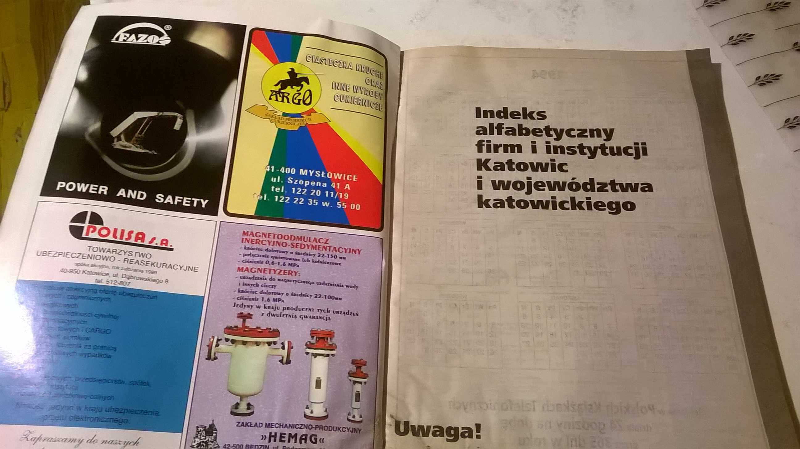 książka telefoniczna KATOWICE i wojew. katowickie - 1994 rok