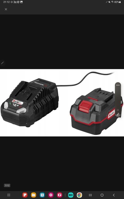 Szlifierka kątowa Parkside 20V Perform  PPWSFA 20-Li z Aku i ładowarką