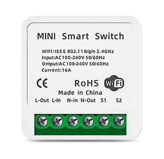 Wi-fi Реле 16А для підключення через програму smart life/tuya smart