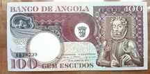 Lote completo de Angola de 1973 de Notas - 1000, 500, 100, 50 e 20