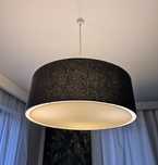 Lampa sufitowa, okrągła, czarna
