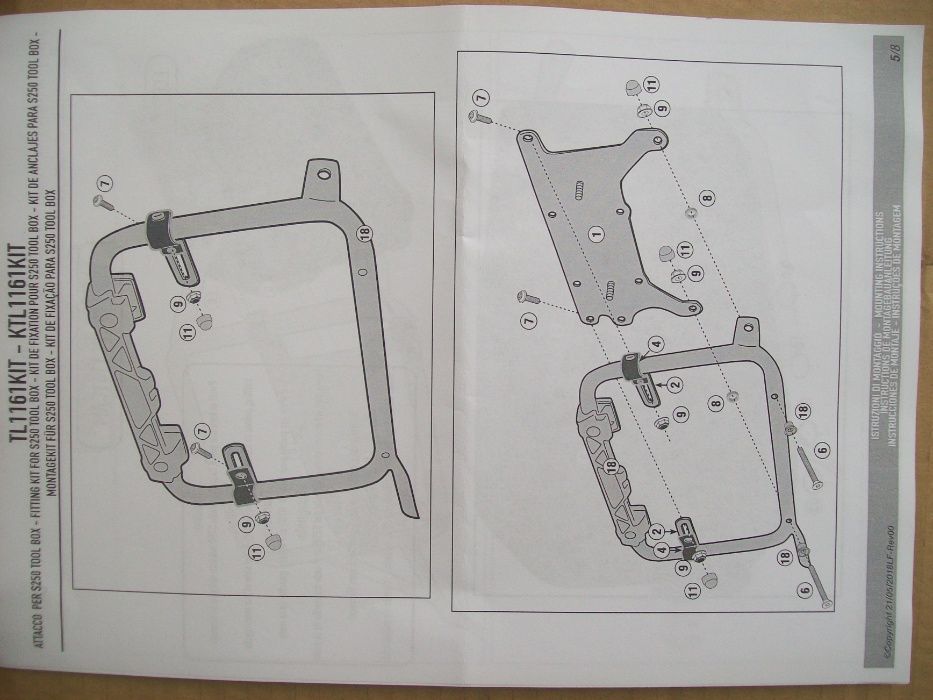 TL1161KIT zestaw CRF1000L ADV SPORT (18>19) Honda + skrzynka S250