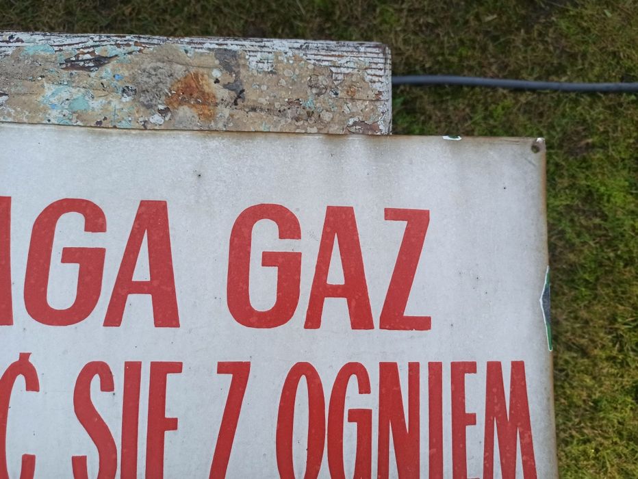 Stara emaliowana tablica PRL