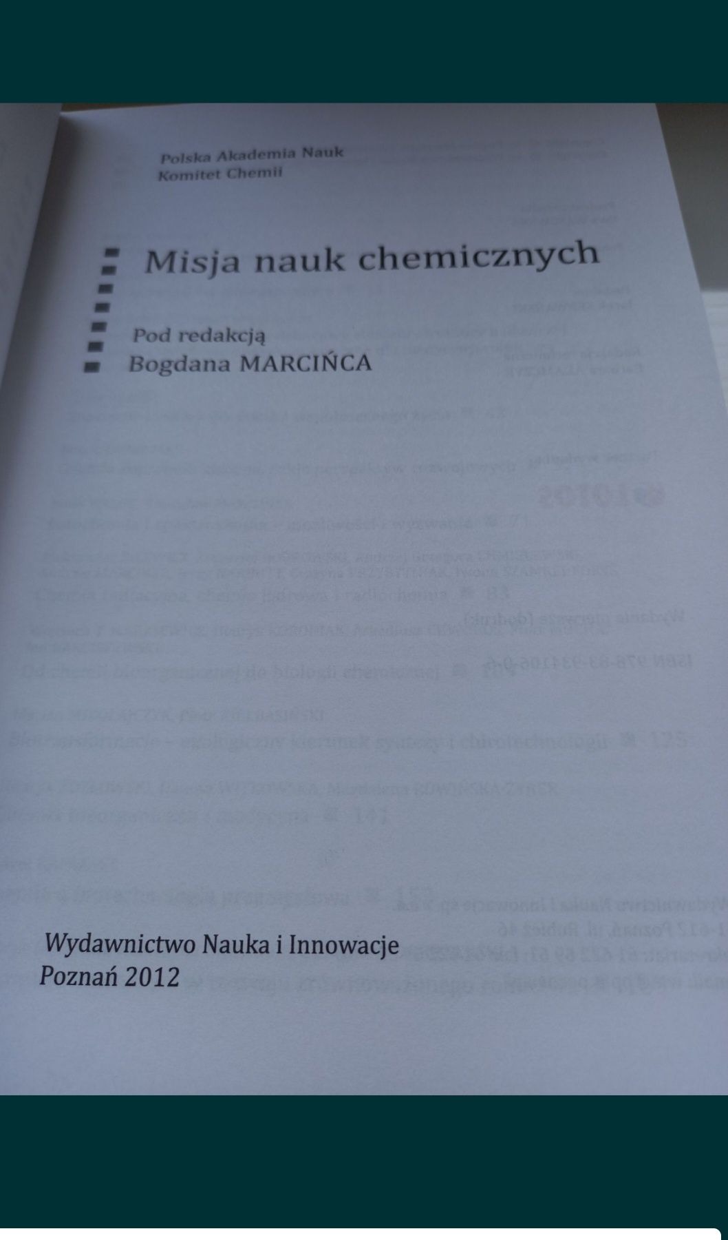 Misja nauk chemicznych Bogdan Marciniec