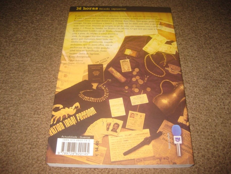 Livro "36 Horas: Emissão Impossível” Carlos Raleiras